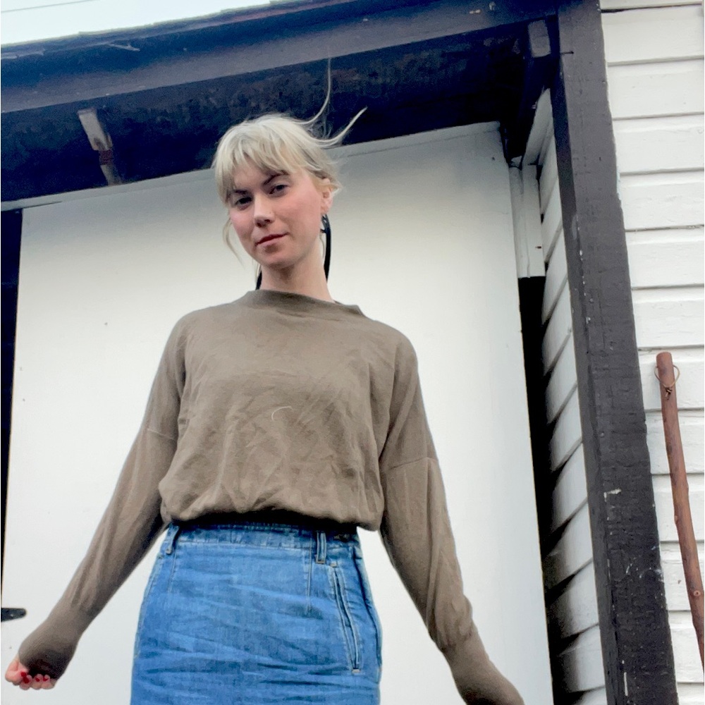 Vintage wool blend crop sweater